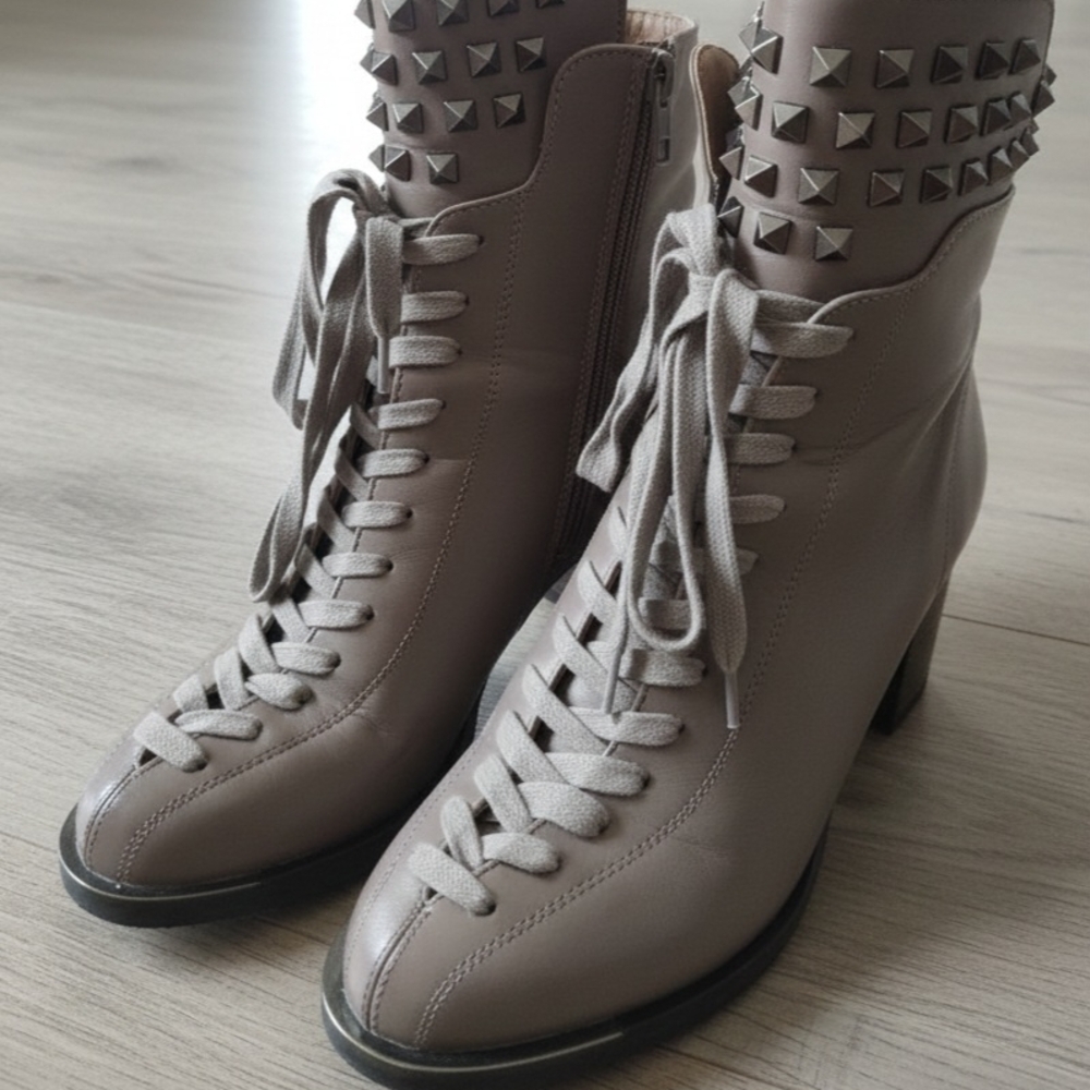 Torgeis Badass Lace-Up Studded Boots